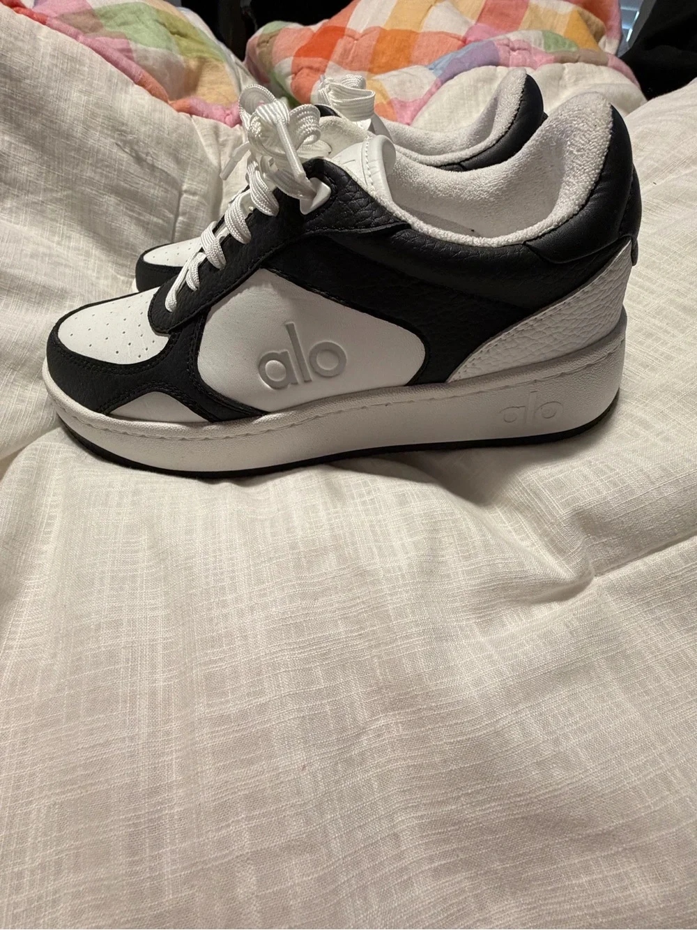 ALO Yoga Black and White Low-Top Sneakers